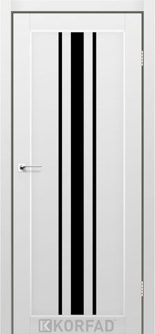 Дверное полотно FLORENCE FL-03, 800 х 2000, Super PET серый, стекло черное 2000000138510 фото