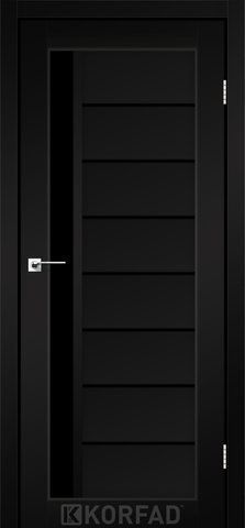 Дверное полотно FLORENCE FL-01, 800 х 2000, Super PET черный, стекло черное 2000000107042 фото
