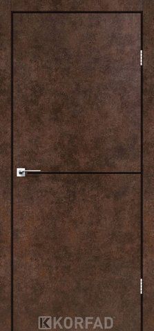 Каркасно-щитові двері DECO LOFT PLATO DLP-01, 800 х 2000, Арт бетон, Чорна (Чорна матова кромка), S/P 2000000157115 фото