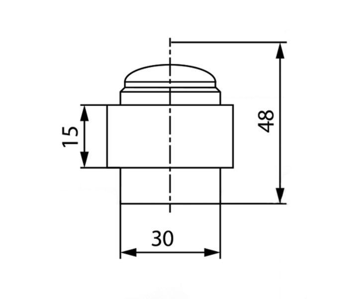 Siba Стопор дверний SB-DS 101 30Х40 анодований нікель AN