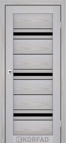 Дверное полотно FLORENCE FL-02, 800 х 2000, Серая лиственница, Стекло черное 2000000115931 фото