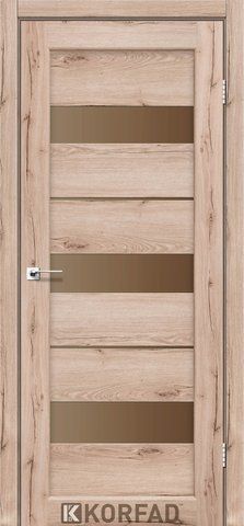 Дверне полотно PORTO PR - 12, 800 х 2000, Дуб тобакко(скло бронза) 2000000064680 фото