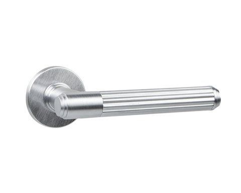 Дверная ручка UNIQUE EXA Tube на розетке RO24, матовый хром