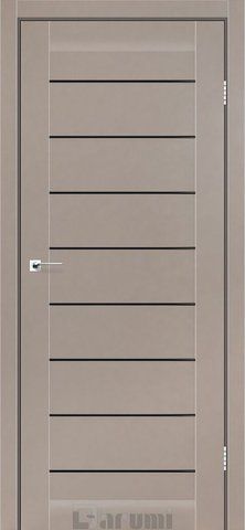 Дверное полотно LEONA 800 х 2000, Серый краст, Черное скло 2800000005054 фото