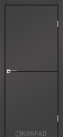 Каркасно-щитовая дверь DECO LOFT PLATO DLP-01, 800 х 2000, Super PET антрацит, Черная, S/P 2000000143033 фото