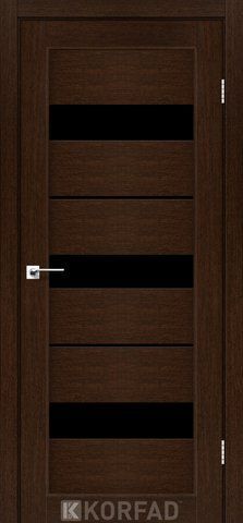 Дверне полотно PORTO PR - 12, 800 х 2000, Венге(скло чорне) 2000000098050 фото