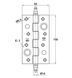 Amig Петля дверна протизнімна мод.561 - 150x82x3 mm чорна