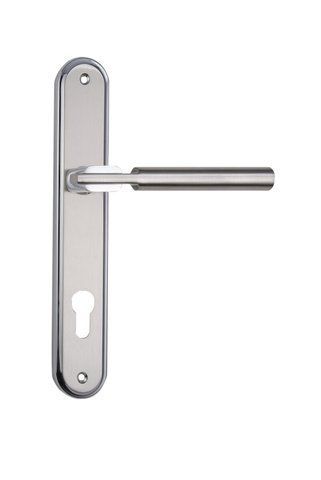 SIBA Ручка дверная ASSISI на планке PZ - 85 мм мат.никель - хром (22 07)