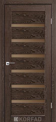Дверне полотно PORTO DELUXE PD-01, 800 х 2000, Дуб марсала (скло бронза) 2000000017280 фото