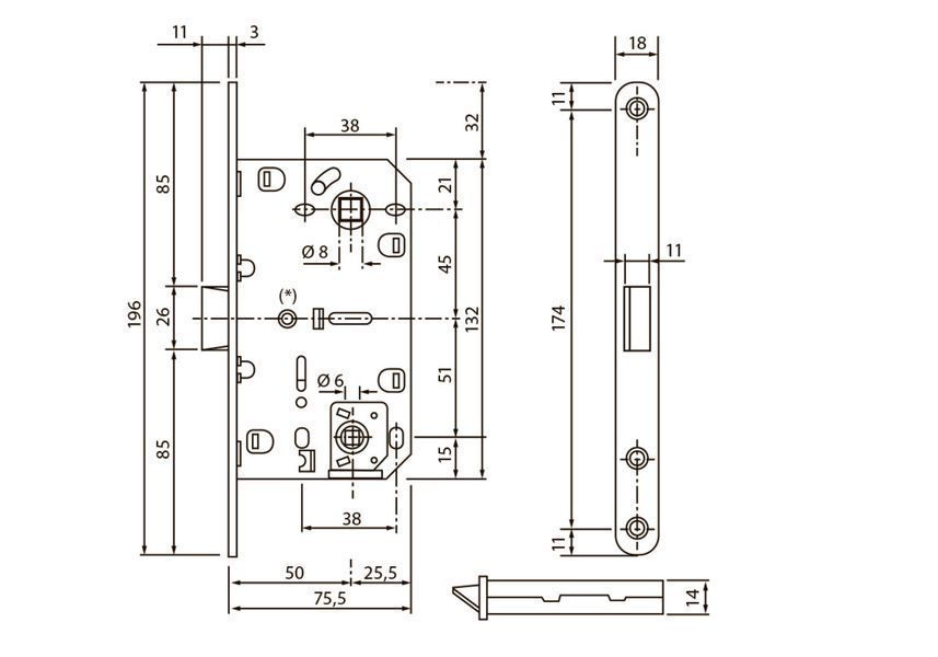 SIBA Механізм безшумний WC SB9650 (Evolution), полірована латунь PB