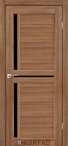 Дверне полотно SCALEA SC-04, 800 х 2000, Дуб браш (скло чорне) 2000000023632 фото