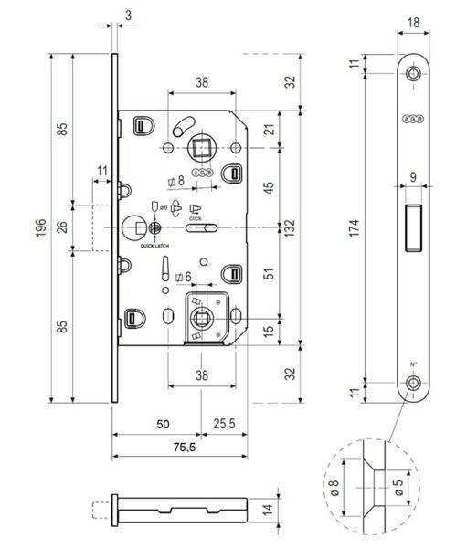 AGB Mediana Polaris XT магнитный механизм WC никель блестящий