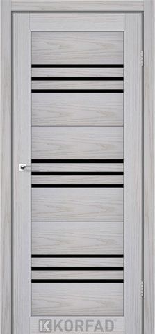 Дверное полотно FLORENCE FL-05, 800 х 2000, Серая лиственница, Стекло черное 2000000100999 фото