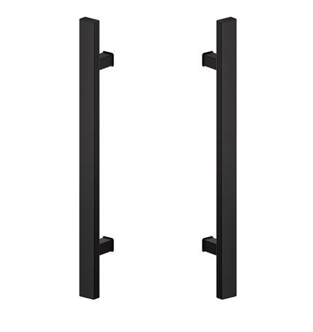 WALA QA10 алюминиевая 40x20 под углом 90&deg; двусторонняя 380/580 мм, матовая черная RAL9005